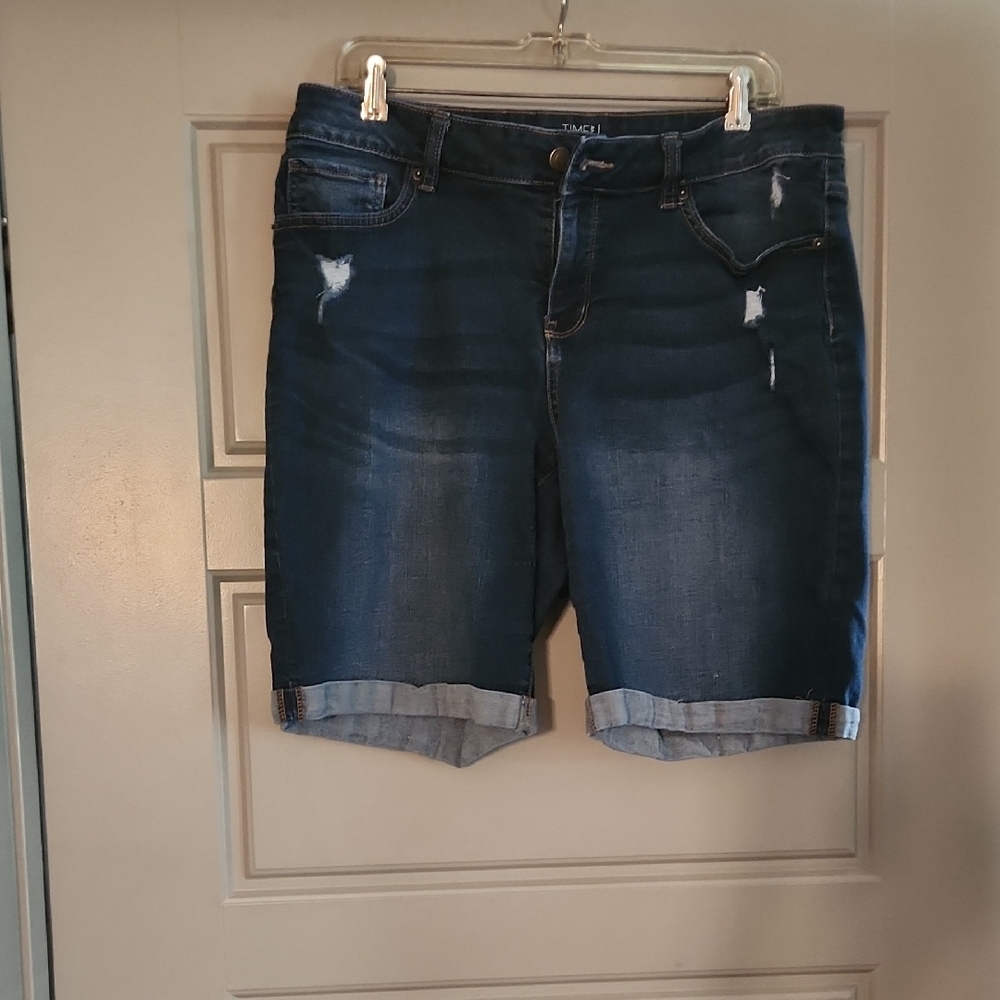 Time and Tru Women's Dark Blue Jean Shorts